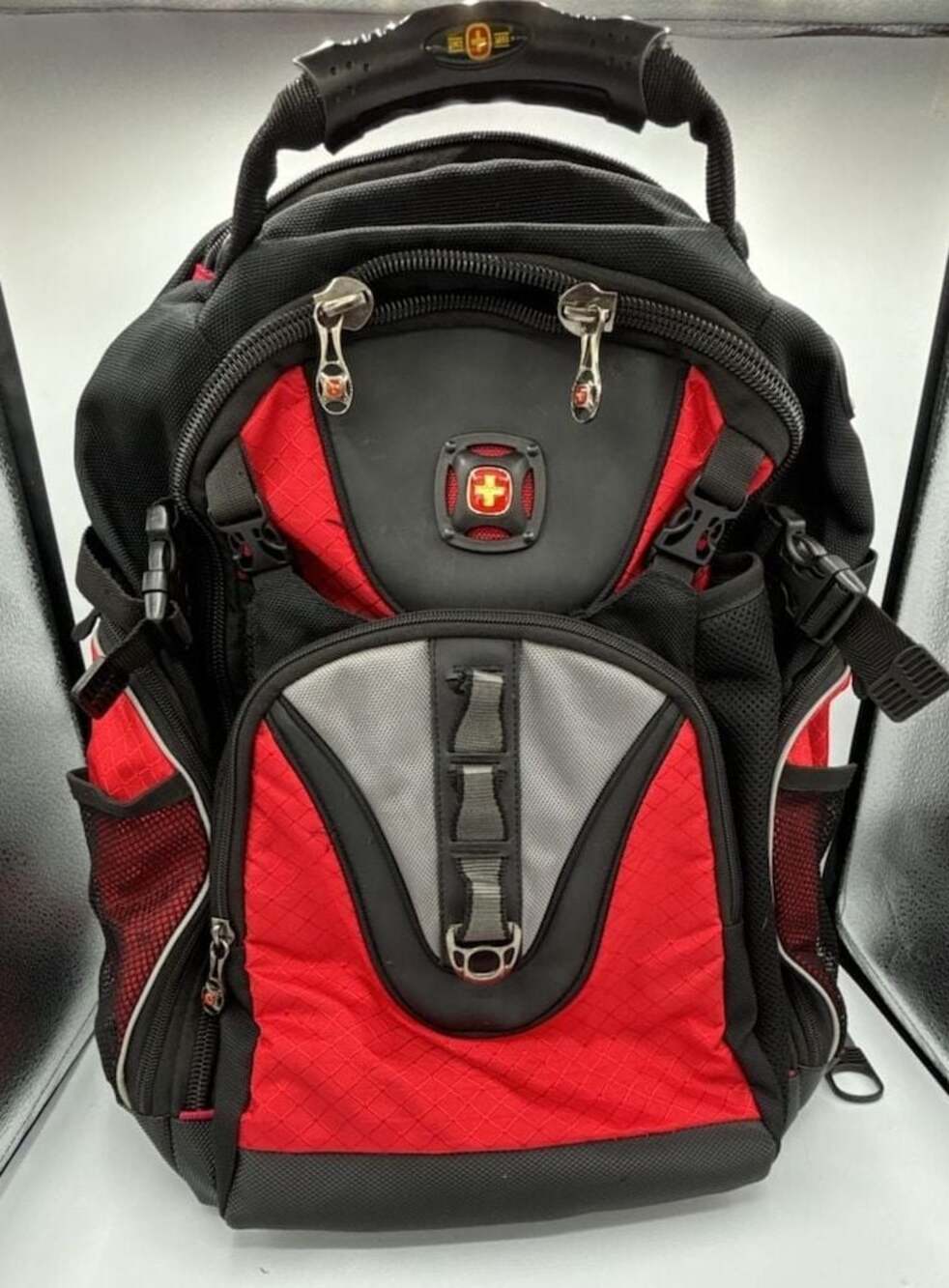 SwissGear Laptop Backpack in Black and Red